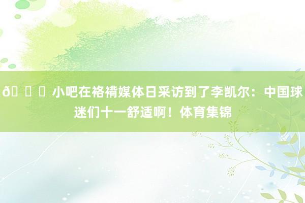 😍小吧在袼褙媒体日采访到了李凯尔：中国球迷们十一舒适啊！体育集锦