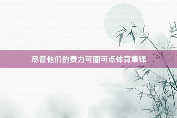 尽管他们的费力可圈可点体育集锦