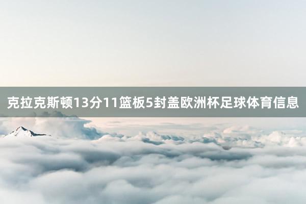 克拉克斯顿13分11篮板5封盖欧洲杯足球体育信息