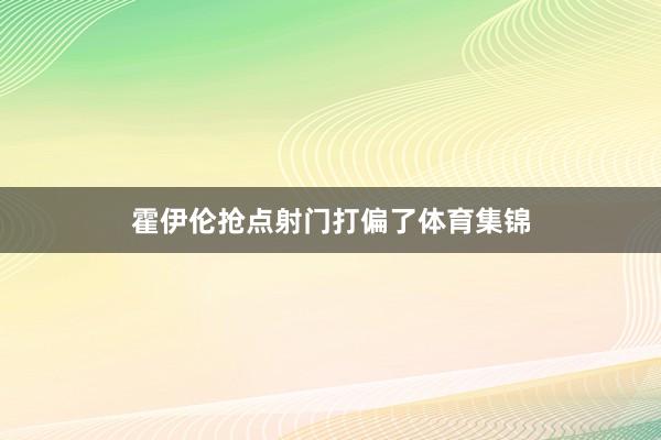 霍伊伦抢点射门打偏了体育集锦