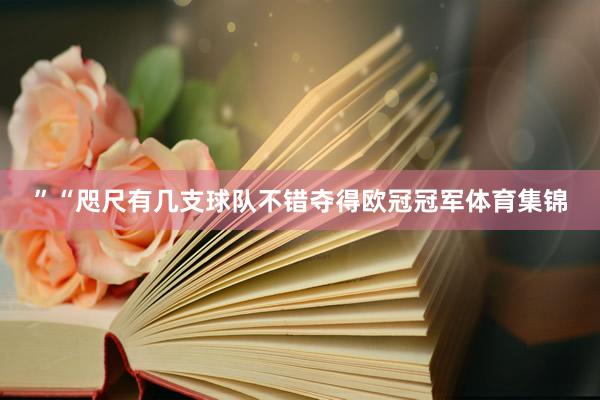 ”“咫尺有几支球队不错夺得欧冠冠军体育集锦