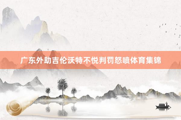 广东外助吉伦沃特不悦判罚怒喷体育集锦